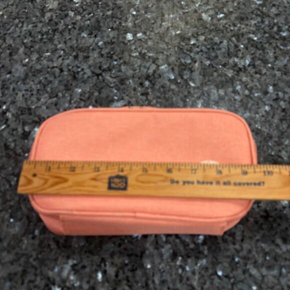 Child Puff Coral Pink Zipper Organizer Case with Handle - Picture 3 of 7